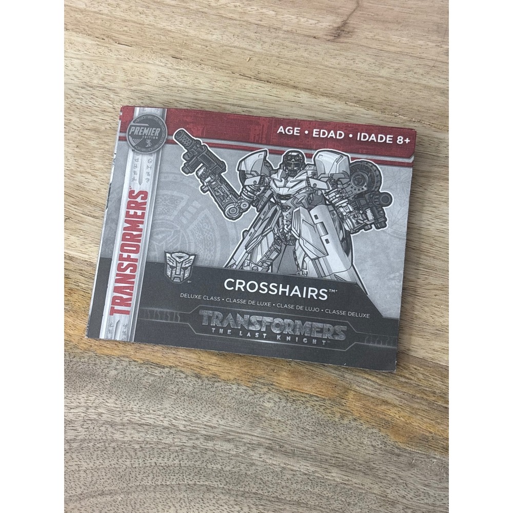 Transformers The Last Knight Crosshairs Deluxe Class Instruction Manual C0887
